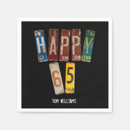 65e Verjaardag oude licentie bord collectie Servet