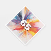 65e verjaardag Paint Blast Servet (Hoek)