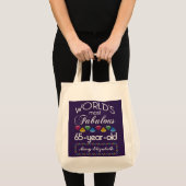 65e verjaardag Pareltjes Paars met de meest verblu Tote Bag (Voorkant (product))