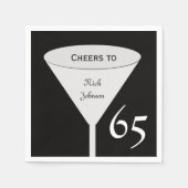 65e verjaardag partij papier servetten (Voorkant)