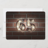 65e verjaardag Party-markiethouders lichten op bak Kaart (Voorkant)