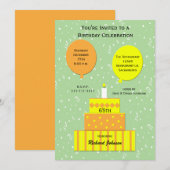 65e verjaardag Party Uitnodiging Plezier 65e taart (Voorkant / Achterkant)