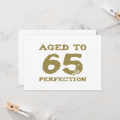 65e verjaardag perfect kaart (Voorkant / Achterkant in situ)