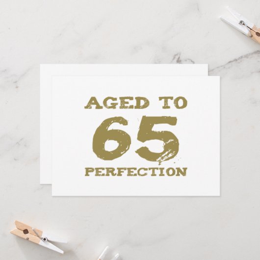 65e verjaardag perfect kaart (Voorkant / Achterkant in situ)