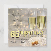 65e verjaardag - Persoonlijke uitnodigingen (Voorkant)