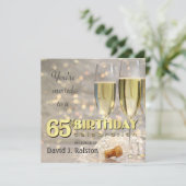 65e verjaardag - Persoonlijke uitnodigingen (Staand voorkant)