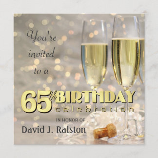 65e verjaardag - Persoonlijke uitnodigingen