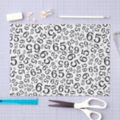 65e verjaardag Random Number Pattern Black/White Tissuepapier (Craft)