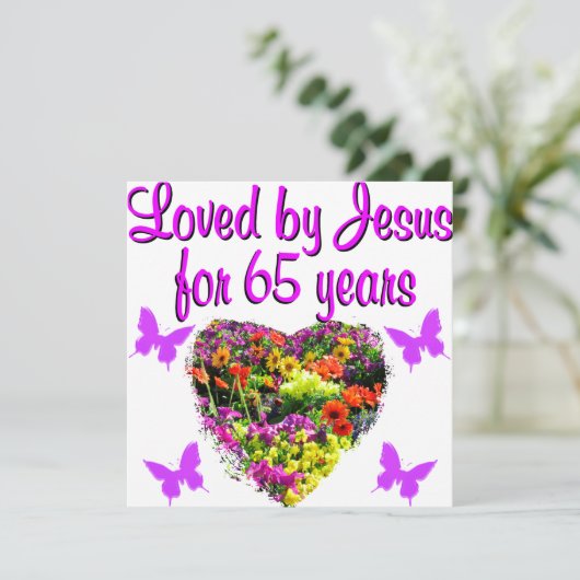 65E VERJAARDAG RELIGIEUS KAART (Staand voorkant)