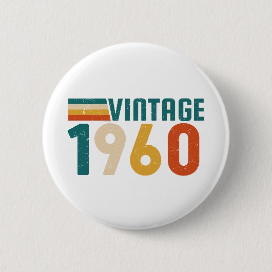 65E VERJAARDAG RONDE BUTTON 5,7 CM (Voorkant)