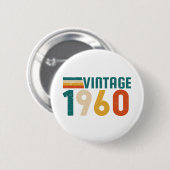 65E VERJAARDAG RONDE BUTTON 5,7 CM (Voorkant /achterkant)