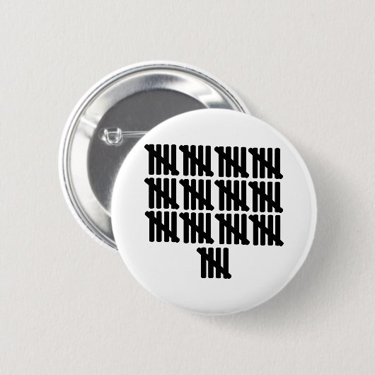 65e verjaardag ronde button 5,7 cm (Voorkant /achterkant)