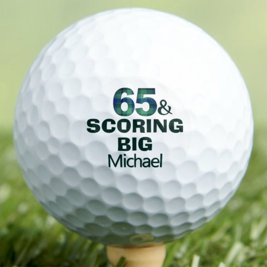 65e verjaardag Scoring Big aangepast koel cadeau Golfballen