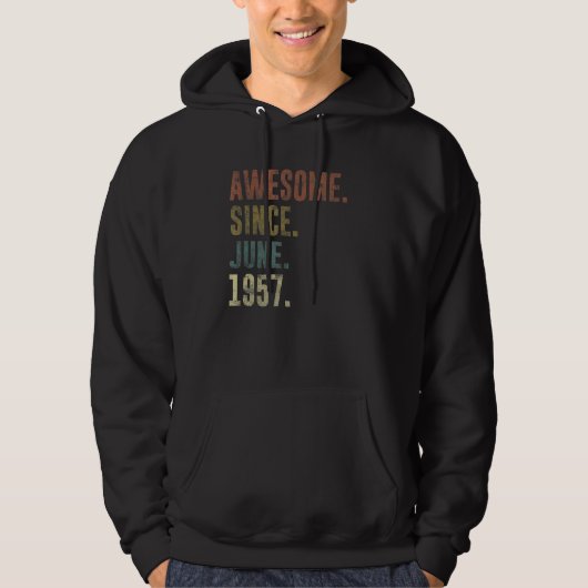 65e verjaardag sinds juni 1957 hoodie (Voorkant)