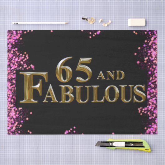 65e verjaardag tissuepapier (Craft)