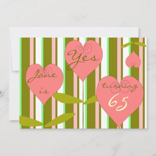 65e verjaardag Uitnodiging (Voorkant)