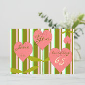 65e verjaardag Uitnodiging (Staand voorkant)