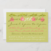 65e verjaardag Uitnodiging (Achterkant)