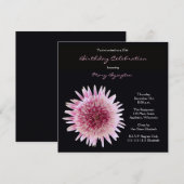 65e verjaardag uitnodiging Gorgeous Gerbera (Voorkant / Achterkant)