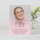 65e verjaardag uitnodigingen Verjaardag Diner Foto (Staand voorkant)