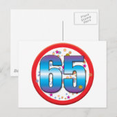 65e verjaardag v2 briefkaart (Voorkant / Achterkant)