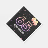 65e verjaardag van de ballonnen en Confetti Servet (Hoek)