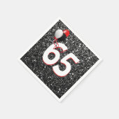 65e verjaardag van de ballonnen op Black Glitter N Servet (Hoek)