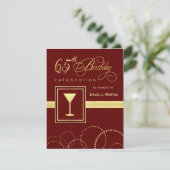 65e verjaardag van de feestdagen - Bourgogne en go Kaart (Staand voorkant)