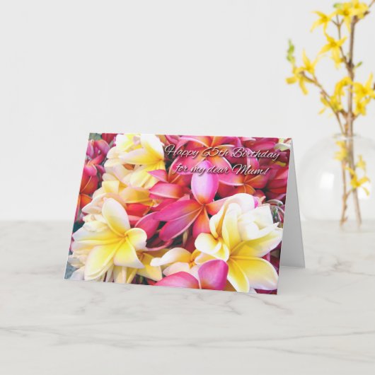 65e verjaardag van de moeder-plakkers kaart (Gele Bloem)