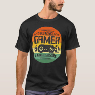 65e verjaardag van de Oude School Gamer 1957 65 ja T-shirt