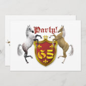 65e verjaardag van de uitnodiging van de Birthday  (Voorkant / Achterkant)