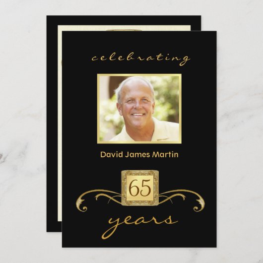 65e verjaardag van de uitnodigingen van de Partij  (Voorkant / Achterkant)