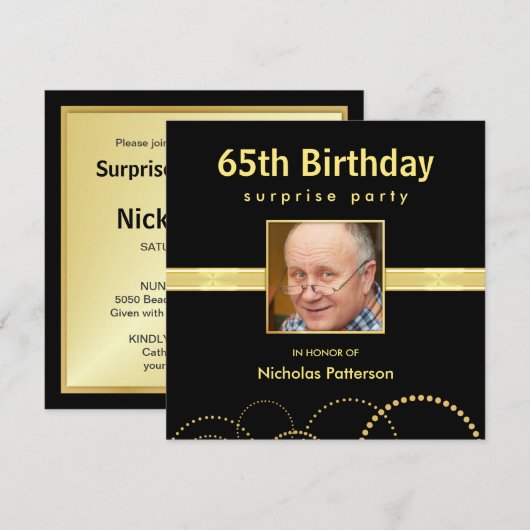 65e verjaardag van de Uitnodigingen van de Partij  (Voorkant / Achterkant)