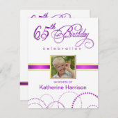 65e verjaardag van de uitnodigingen van de Partij  (Voorkant / Achterkant)