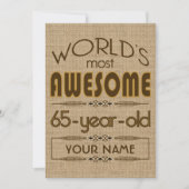 65e verjaardag van de viering van de wereld Best F Kaart (Voorkant)