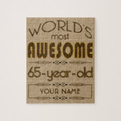 65e verjaardag van de viering van de wereld Best F Legpuzzel (Verticaal)