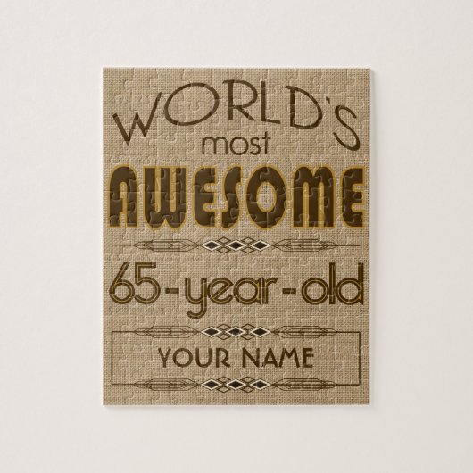 65e verjaardag van de viering van de wereld Best F Legpuzzel (Verticaal)