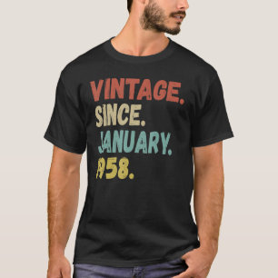 65e verjaardag van de Vintage 1958 65 jaar T-shirt