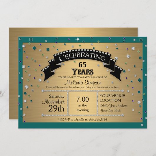 65e verjaardag van het feest van de vallei van de  kaart (Voorkant / Achterkant)