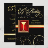 65e verjaardag van uitnodigingen (Voorkant / Achterkant)