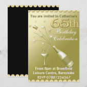 65e verjaardag van uitnodigingen van de partij - G (Voorkant / Achterkant)
