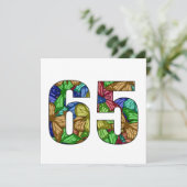 65e verjaardag vlinders kaart (Staand voorkant)