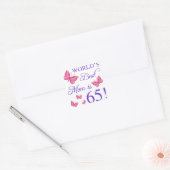 65e verjaardag voor mam vierkante sticker (Envelop)