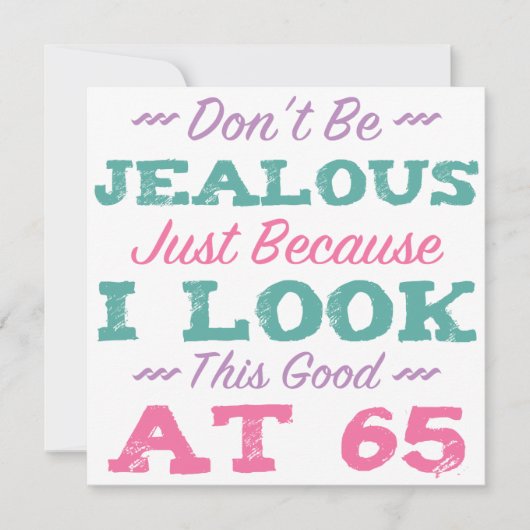 65e verjaardag voor vrouwen kaart (Voorkant)