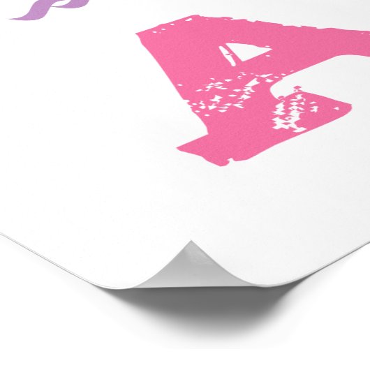 65e verjaardag voor vrouwen poster (Hoek)