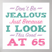 65e verjaardag voor vrouwen poster (Voorkant)