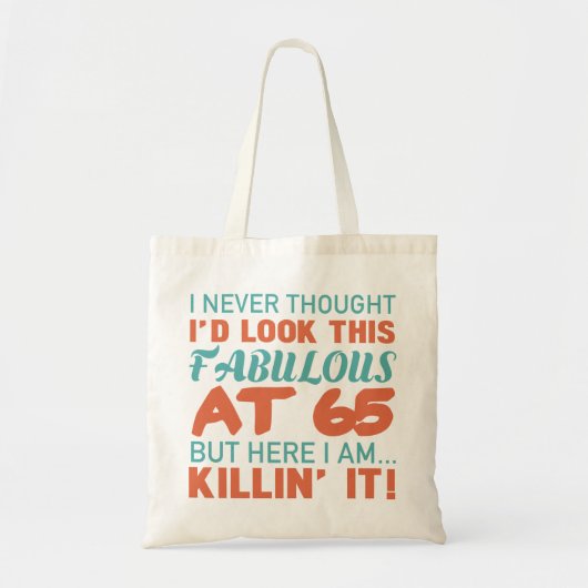 65e verjaardag voor vrouwen van de ziekte van Fabu Tote Bag (Voorkant)