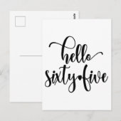 65e verjaardag Vrouwen Hallo 65 stuks 65 jaar oud Briefkaart (Voorkant / Achterkant)