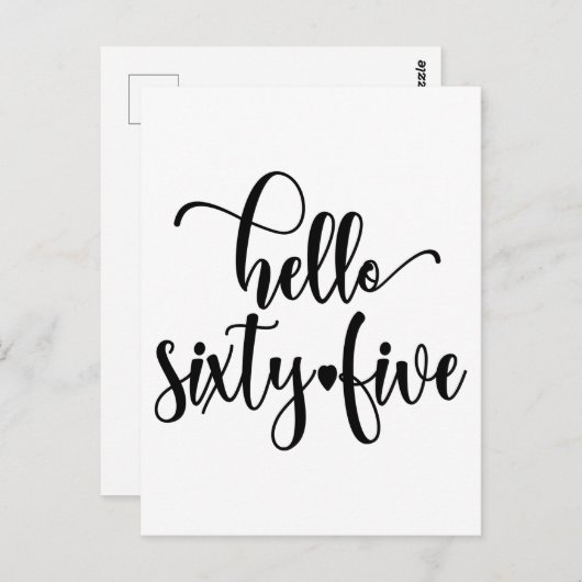65e verjaardag Vrouwen Hallo 65 stuks 65 jaar oud Briefkaart (Voorkant / Achterkant)