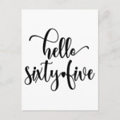 65e verjaardag Vrouwen Hallo 65 stuks 65 jaar oud Briefkaart (Voorkant)